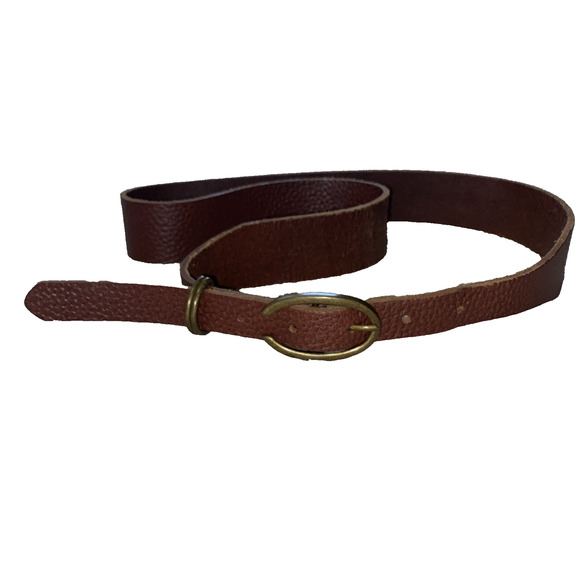 Silence + Noise Belt Womens Large Brown Buffalo Leather Adjustable Buckle - Picture 1 of 10